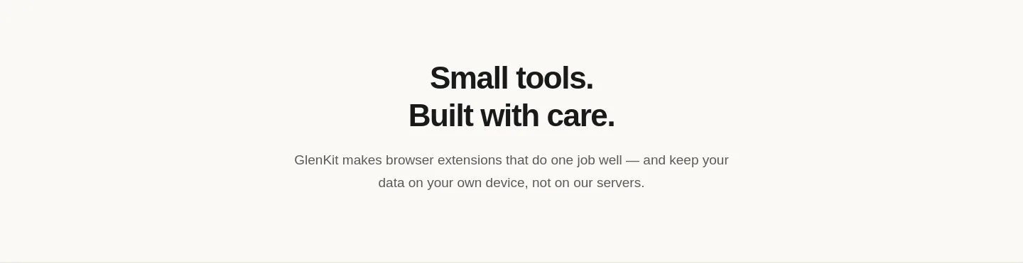 glenkit.com — a real Hero section