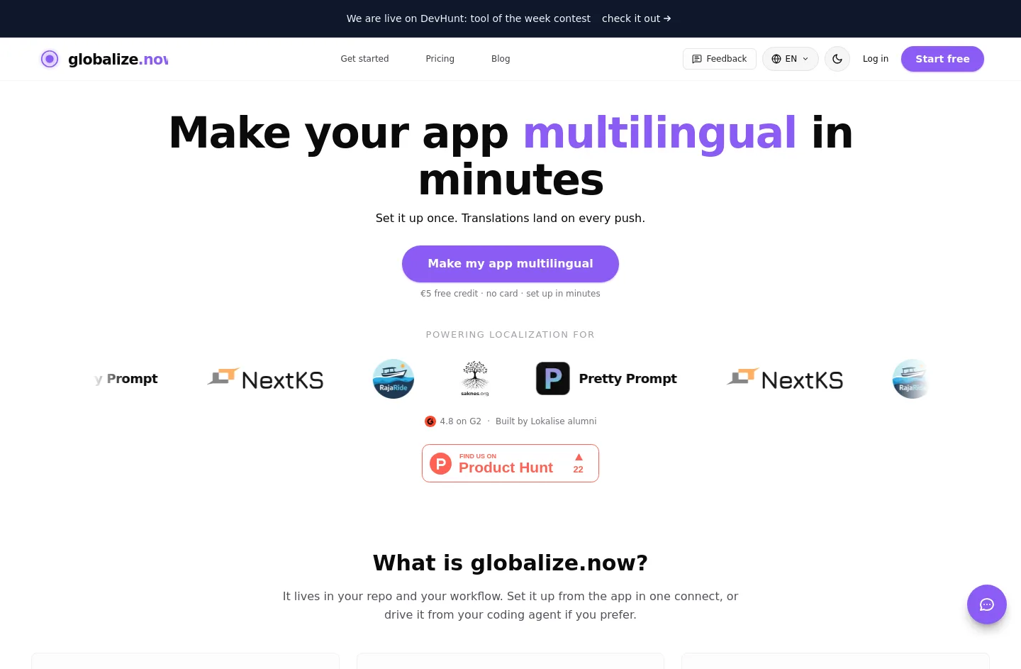 globalize.now — a real The Objection-Handler page