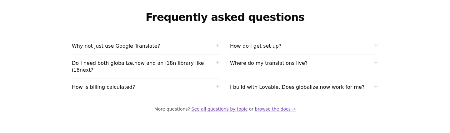 globalize.now — FAQ