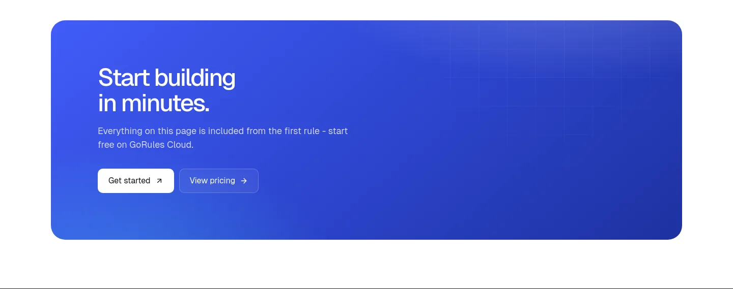 gorules.io CTA section