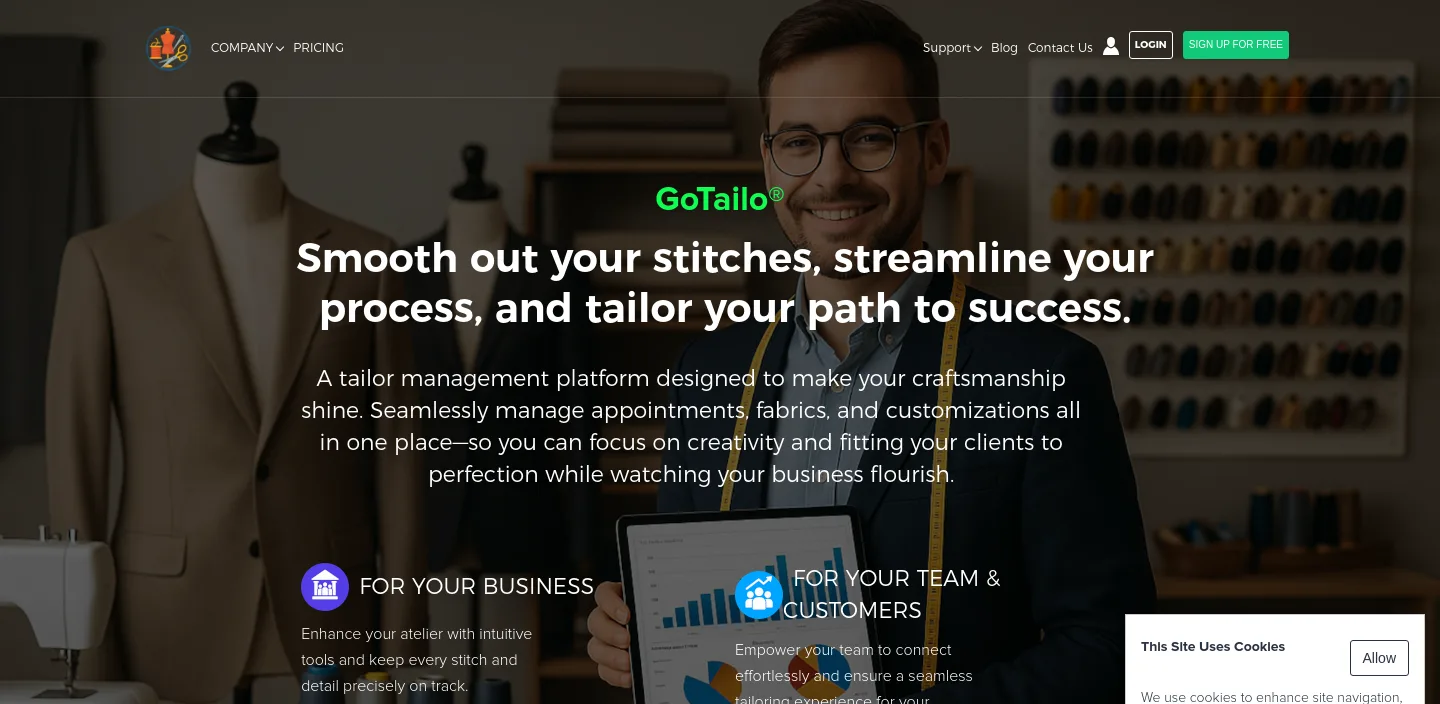 gotailo.com — a measured funnel