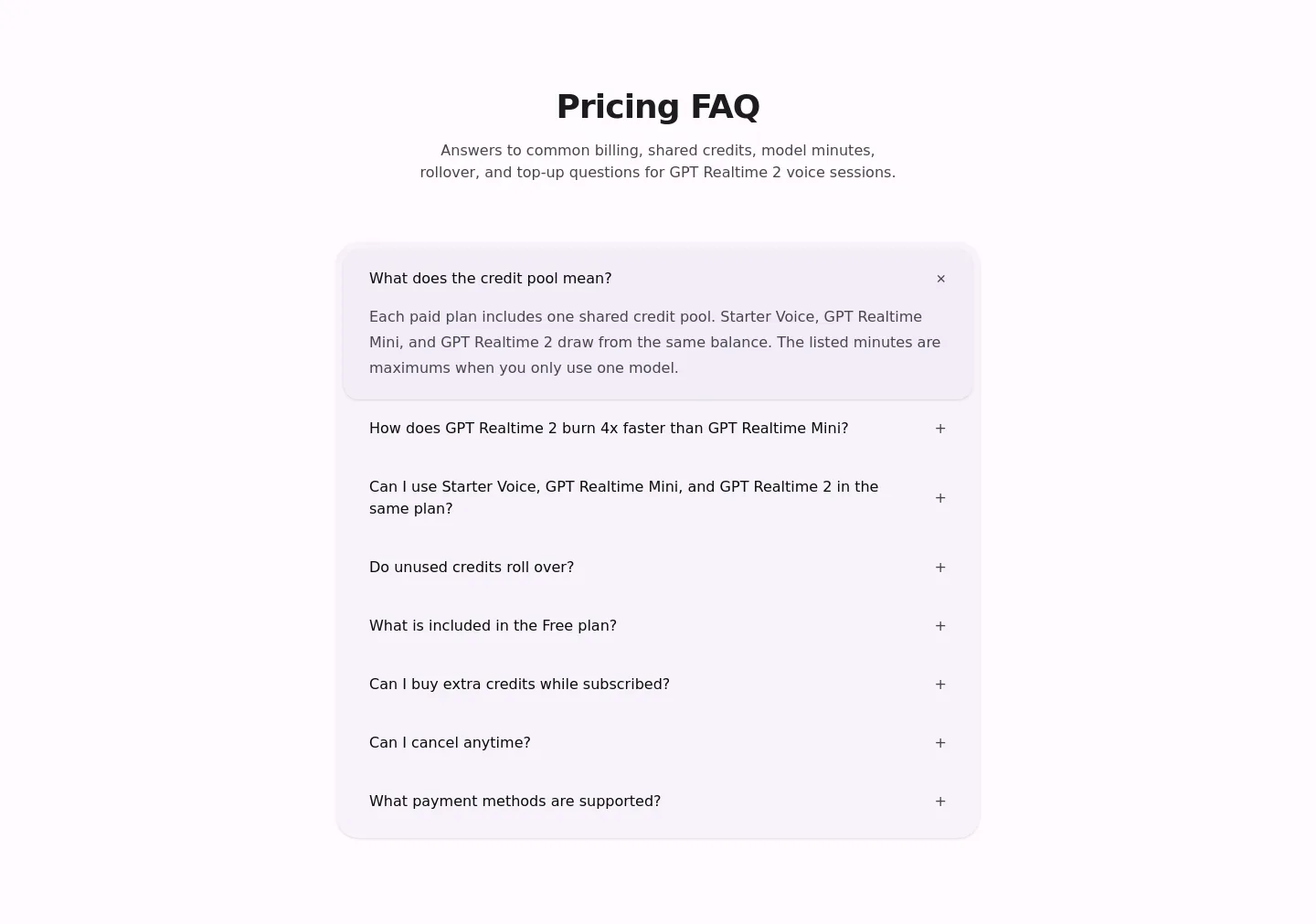 gpt-realtime.ai FAQ section
