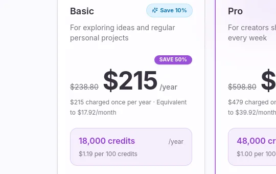 Price anchor element from gptimage3.dev