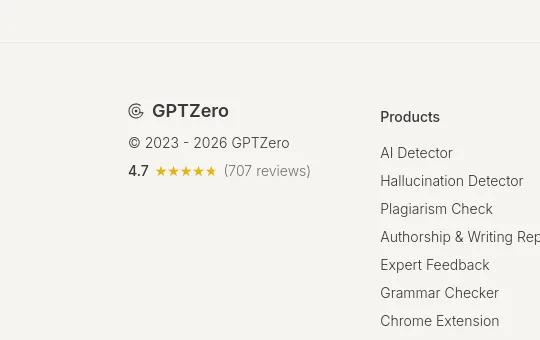 Rating element from gptzero.me