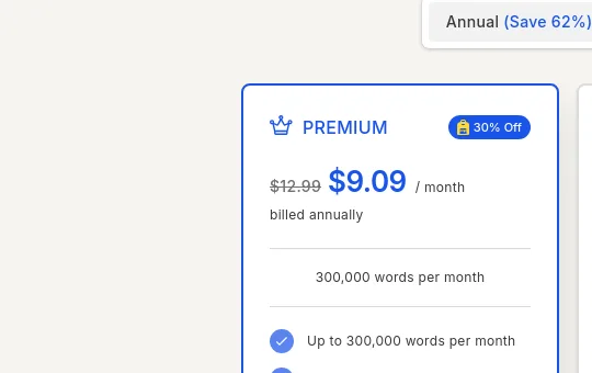 Price anchor element from gptzero.me