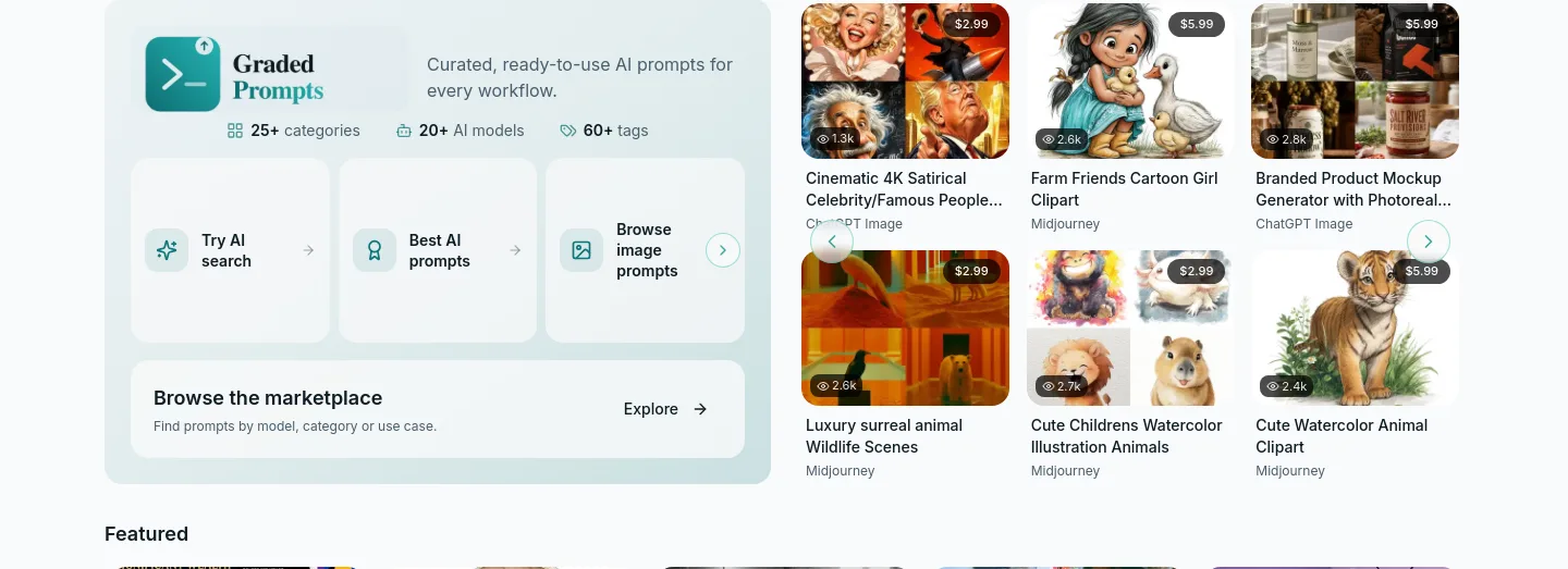 gradedprompts.com — a real Hero section