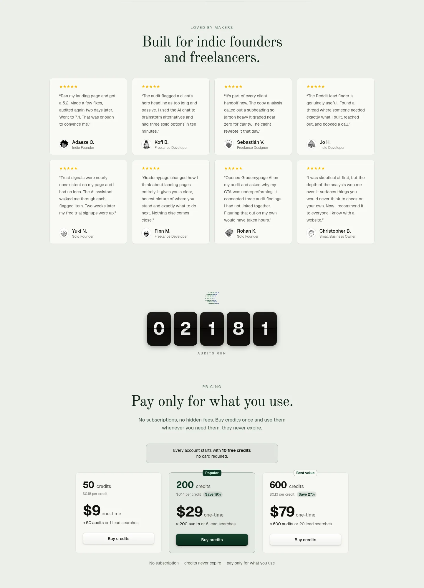 grademypage.com — Logo Wall