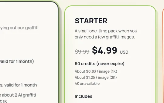 Price anchor element from graffiti-generator.art