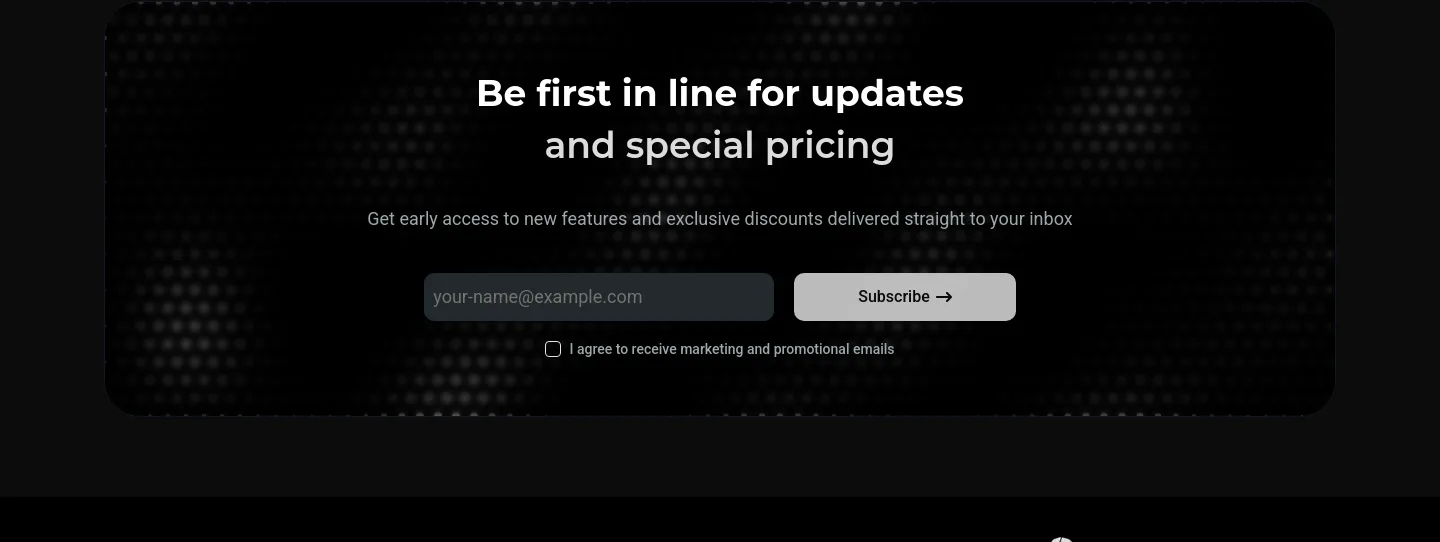 granite.so — a real Email Capture section