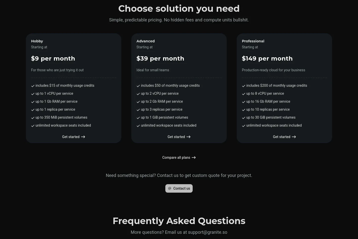 granite.so — Pricing