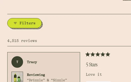 Rating element from graza.co