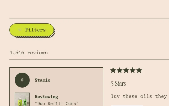 Rating element from graza.co