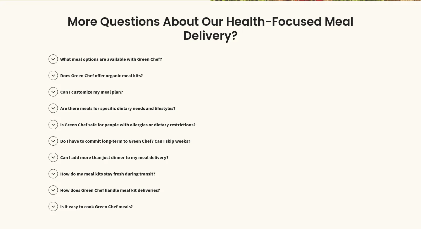 greenchef.com — FAQ