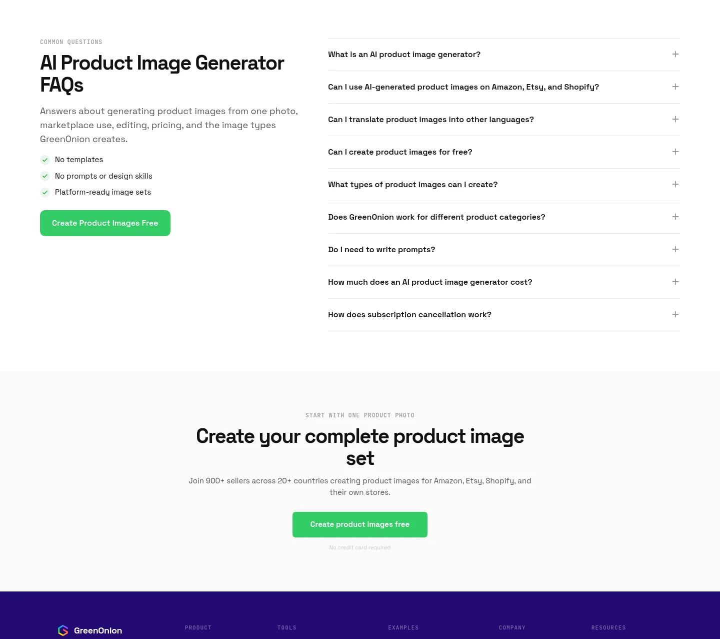 greenonion.ai FAQ section