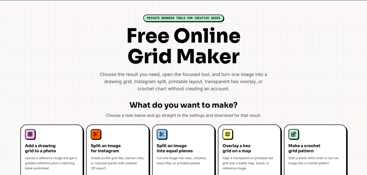 gridmakeronline.com — Hero