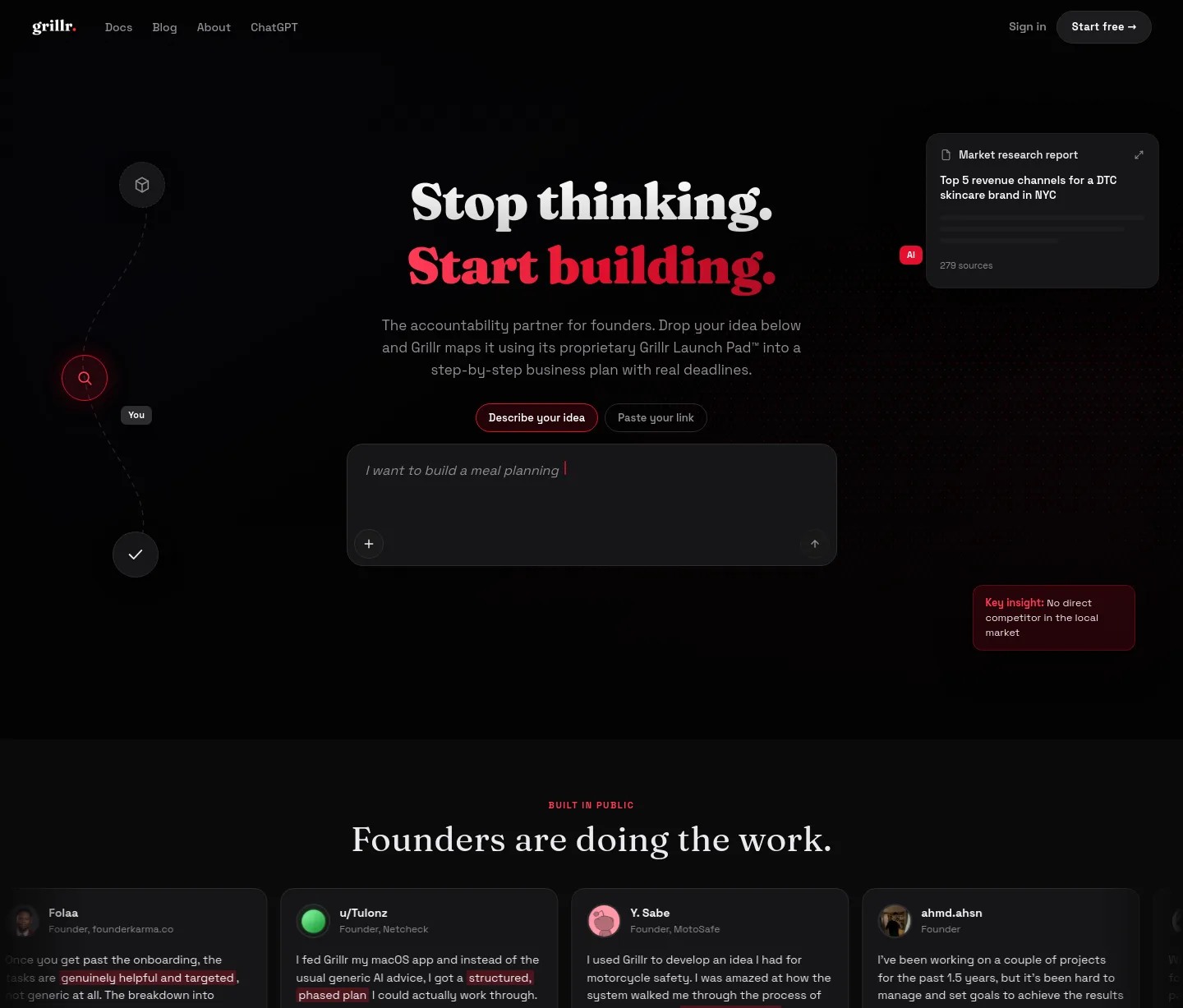 grillr.io Hero section