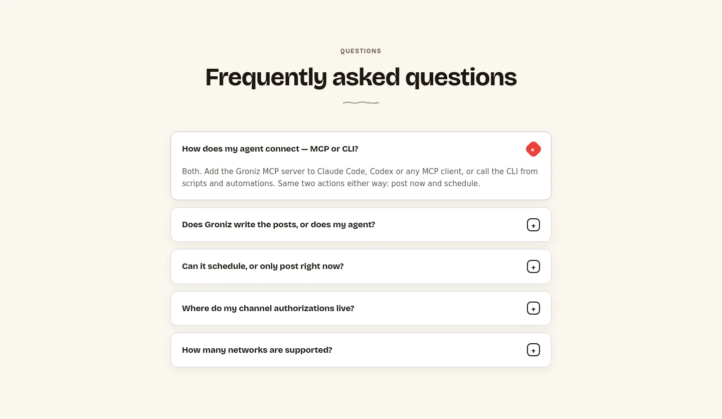 groniz.com FAQ section