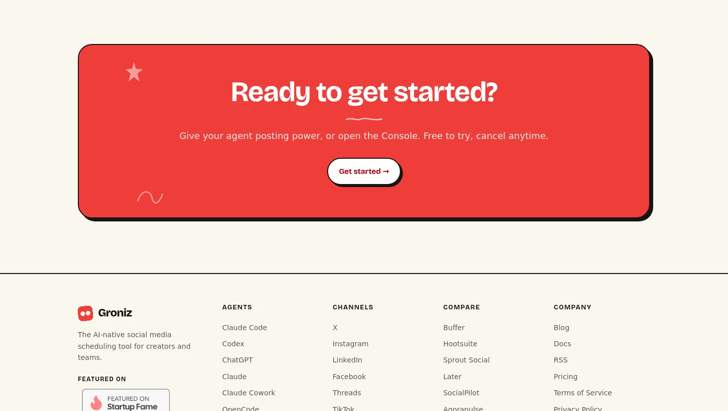 groniz.com — a real CTA section