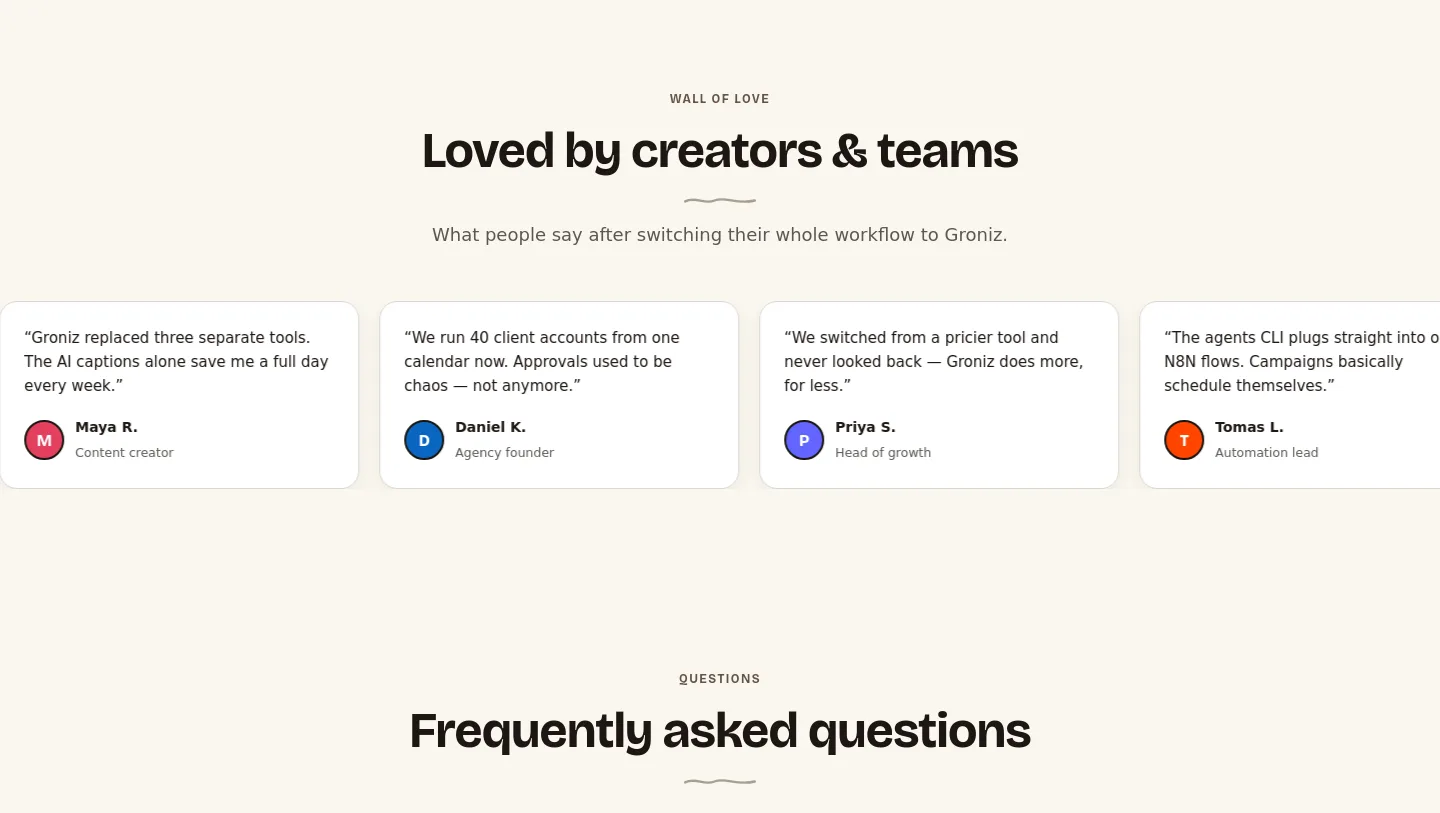 groniz.com — Logo Wall
