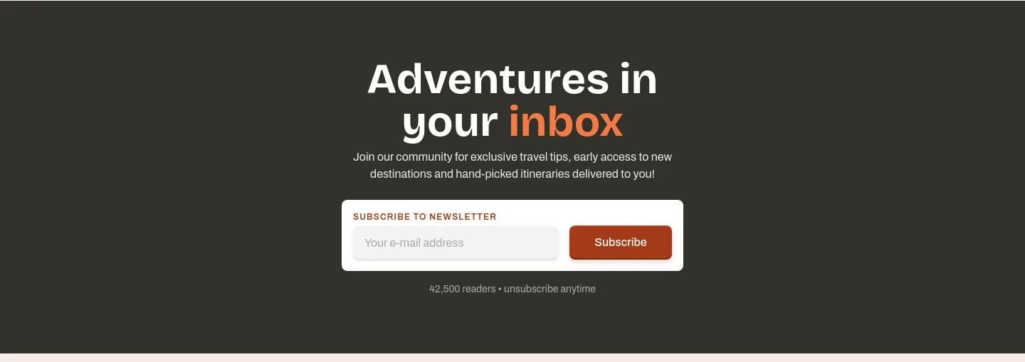 guidetail.com — a real Email Capture section