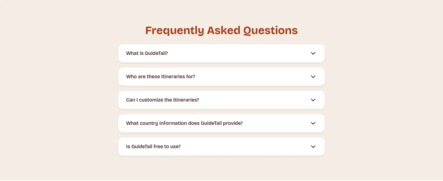 guidetail.com — FAQ