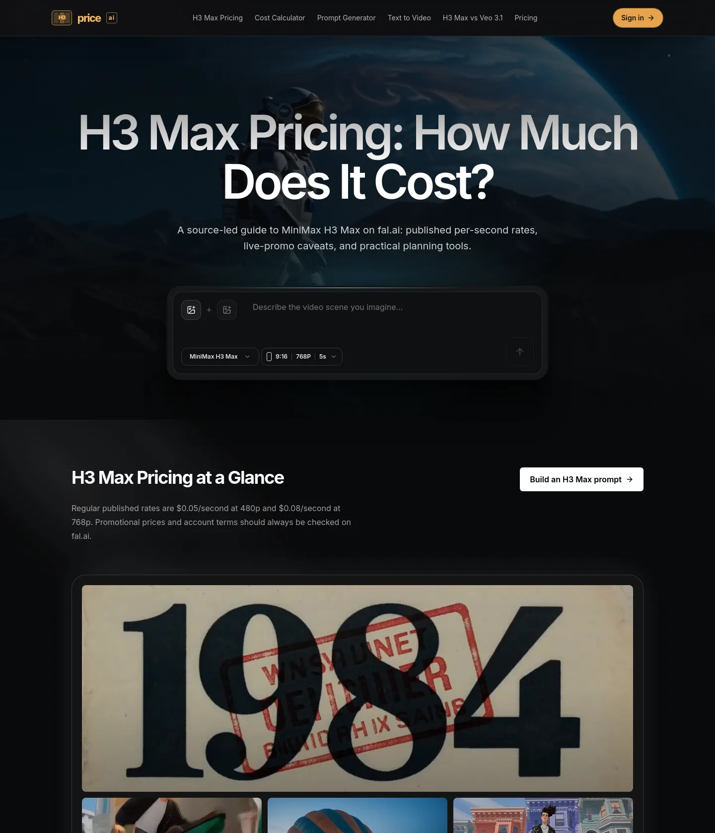 h3price.com — a measured funnel