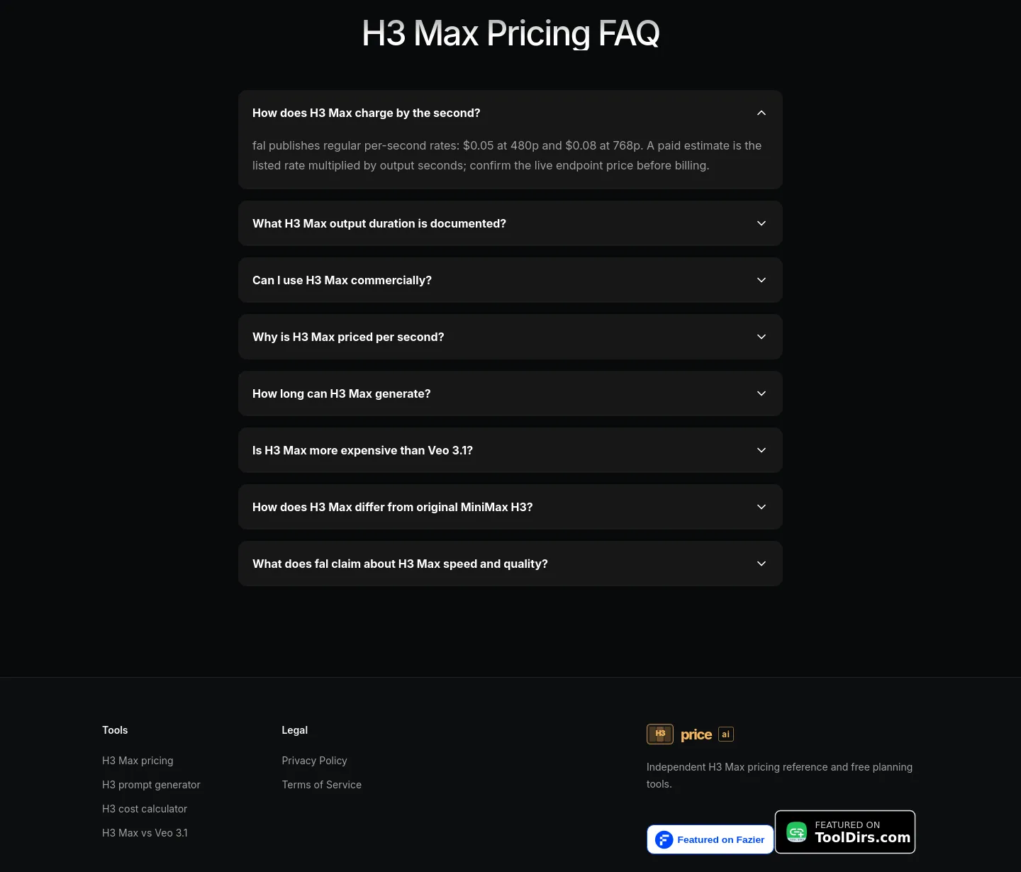 h3price.com — FAQ