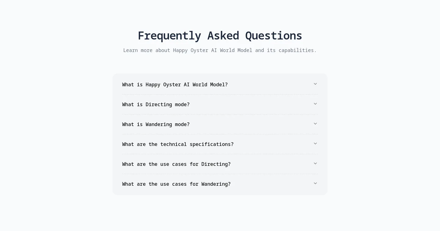 happyoyster-ai.com FAQ section