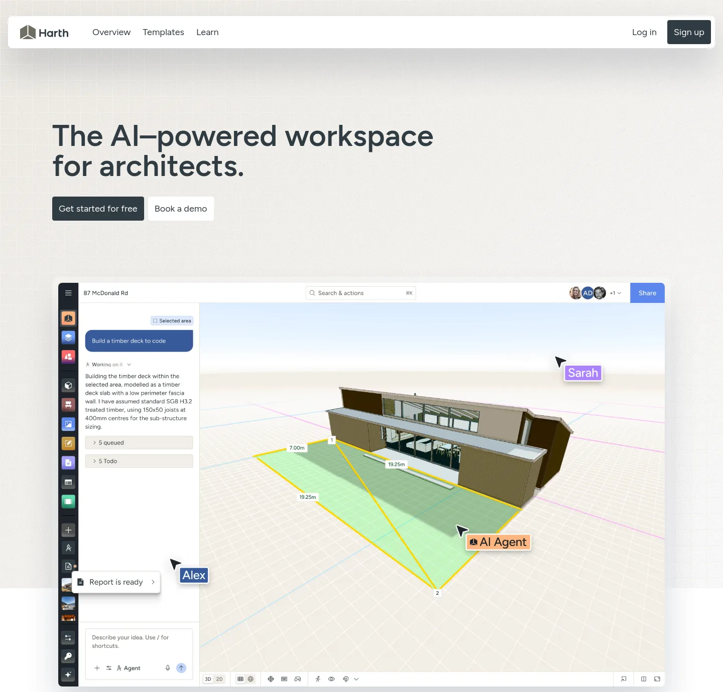 harth.build — a measured funnel