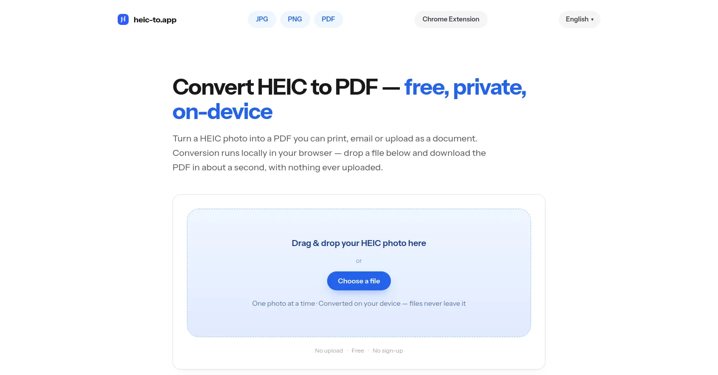 heic-to.app — a measured funnel