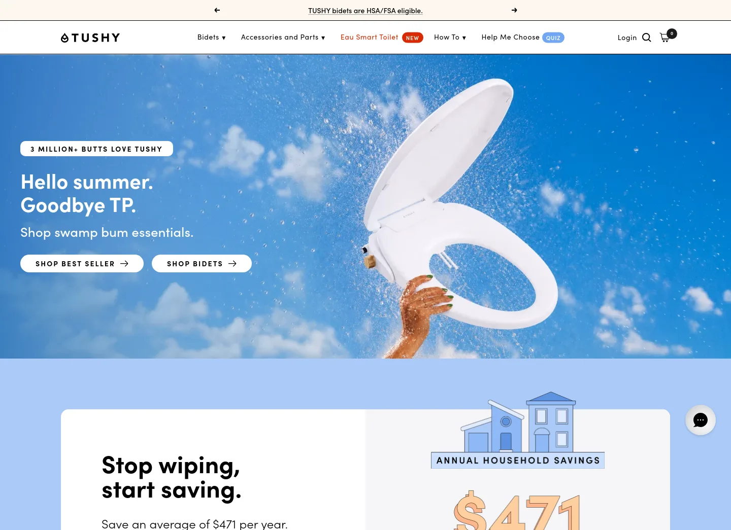 hellotushy.com — a measured funnel