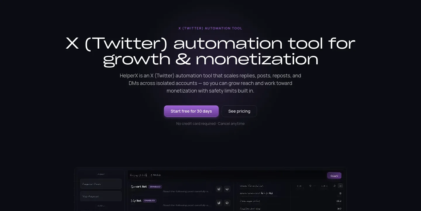 helperx.app Hero section