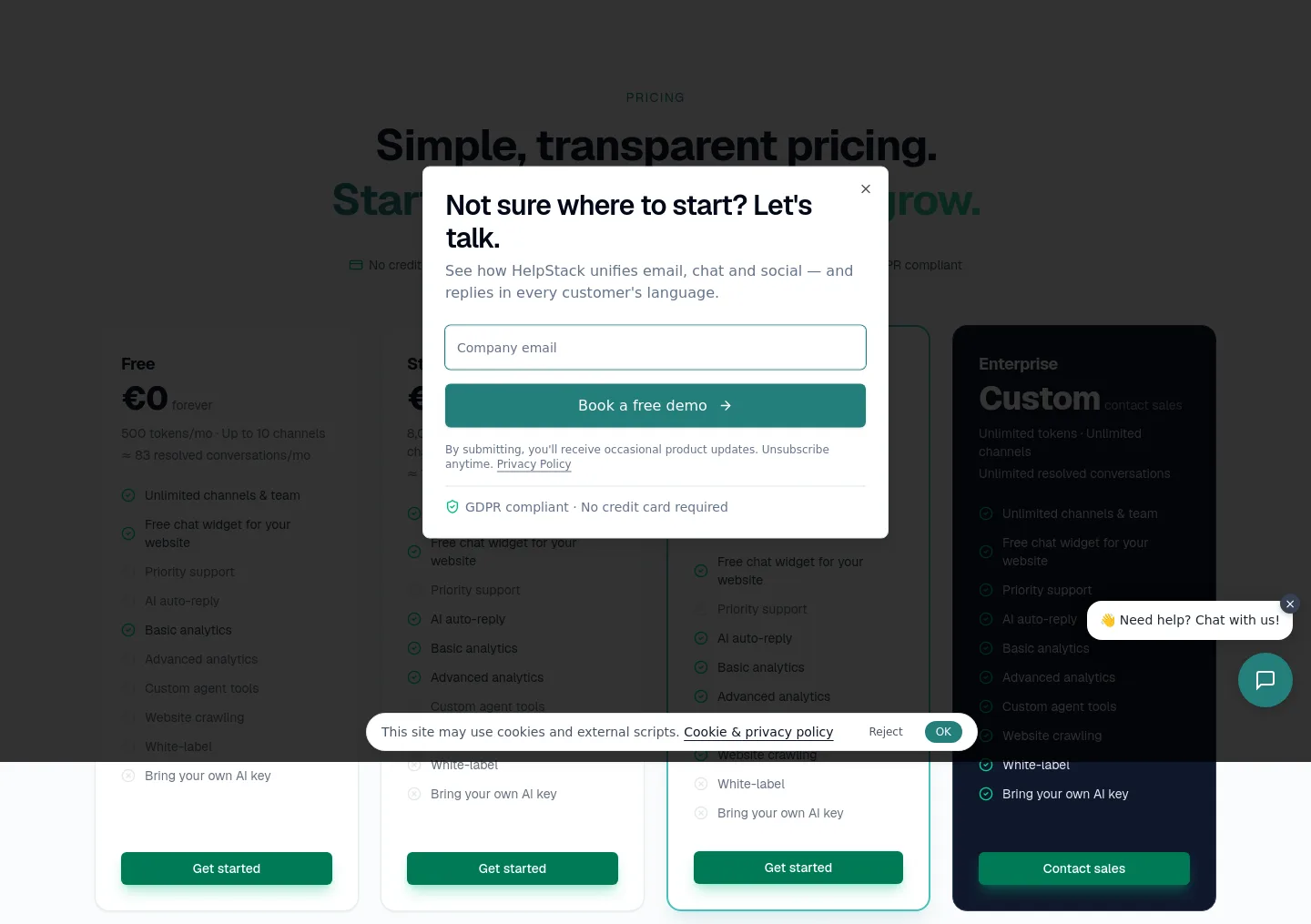 helpstack.eu Hero section