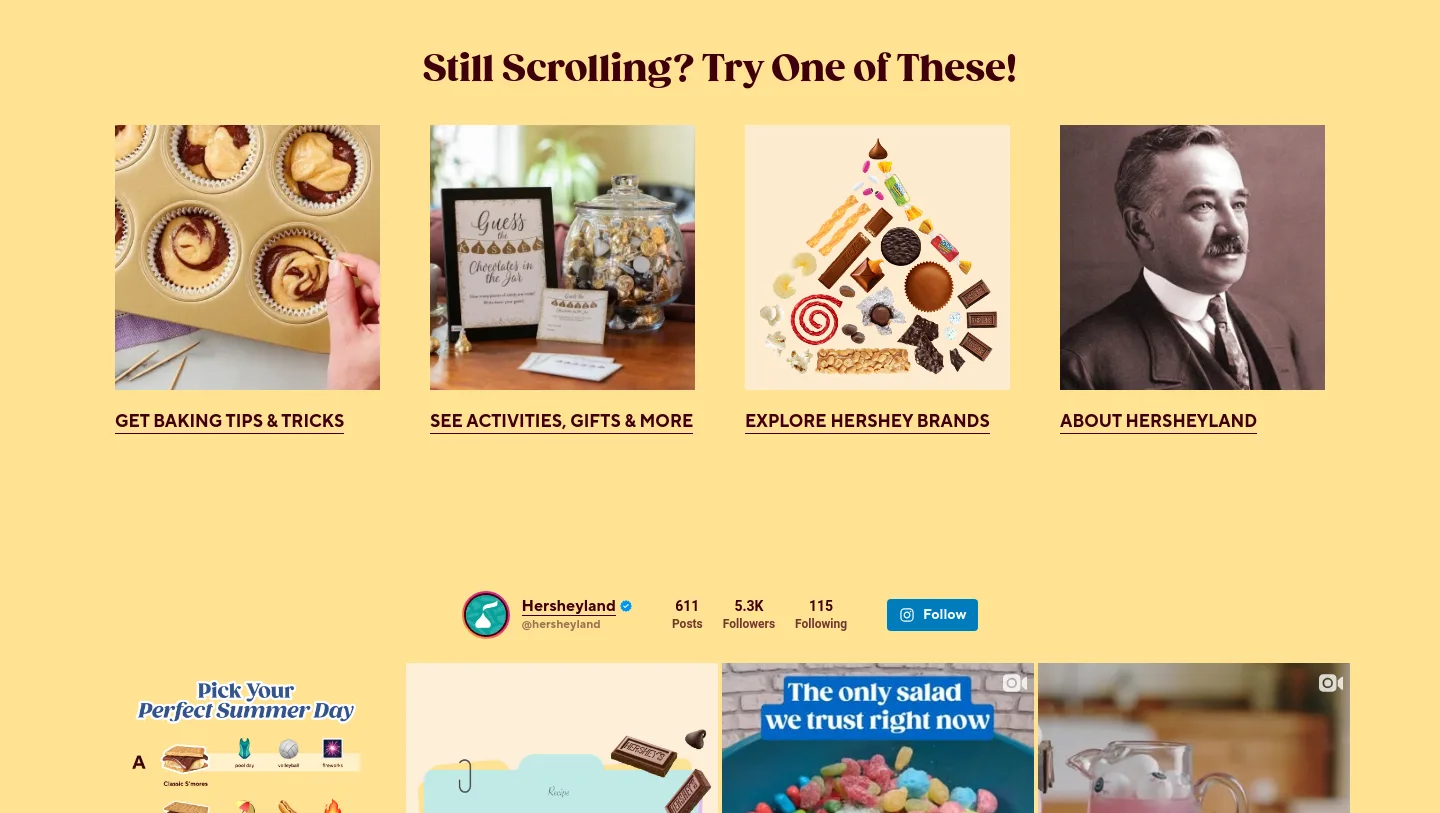 hersheyland.com — a real Logo Wall section