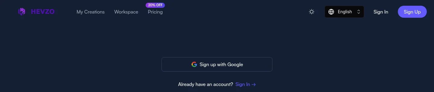 hevzo.com — CTA