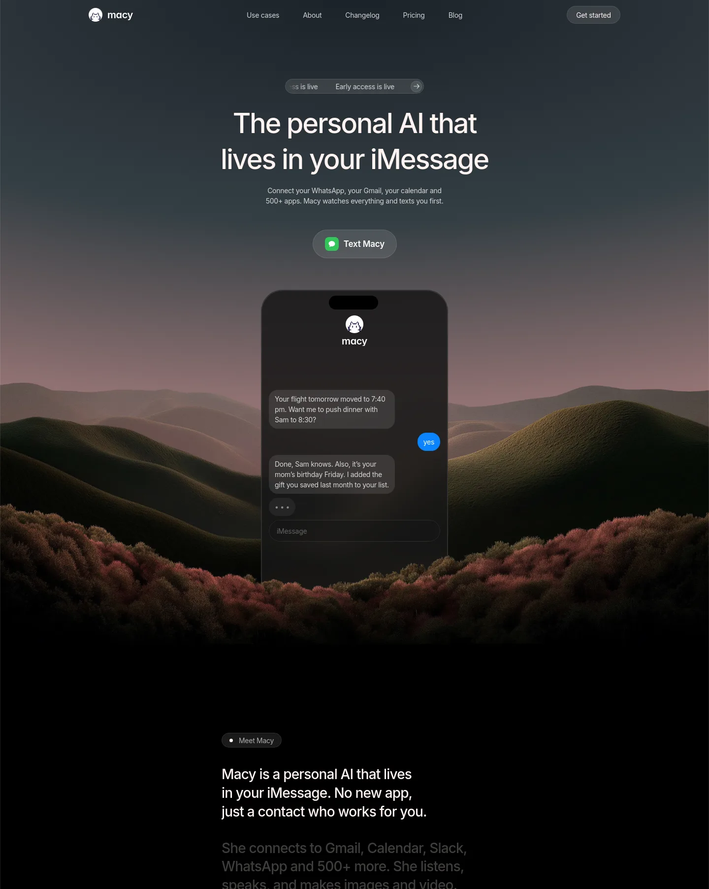 heymacy.ai — a measured funnel