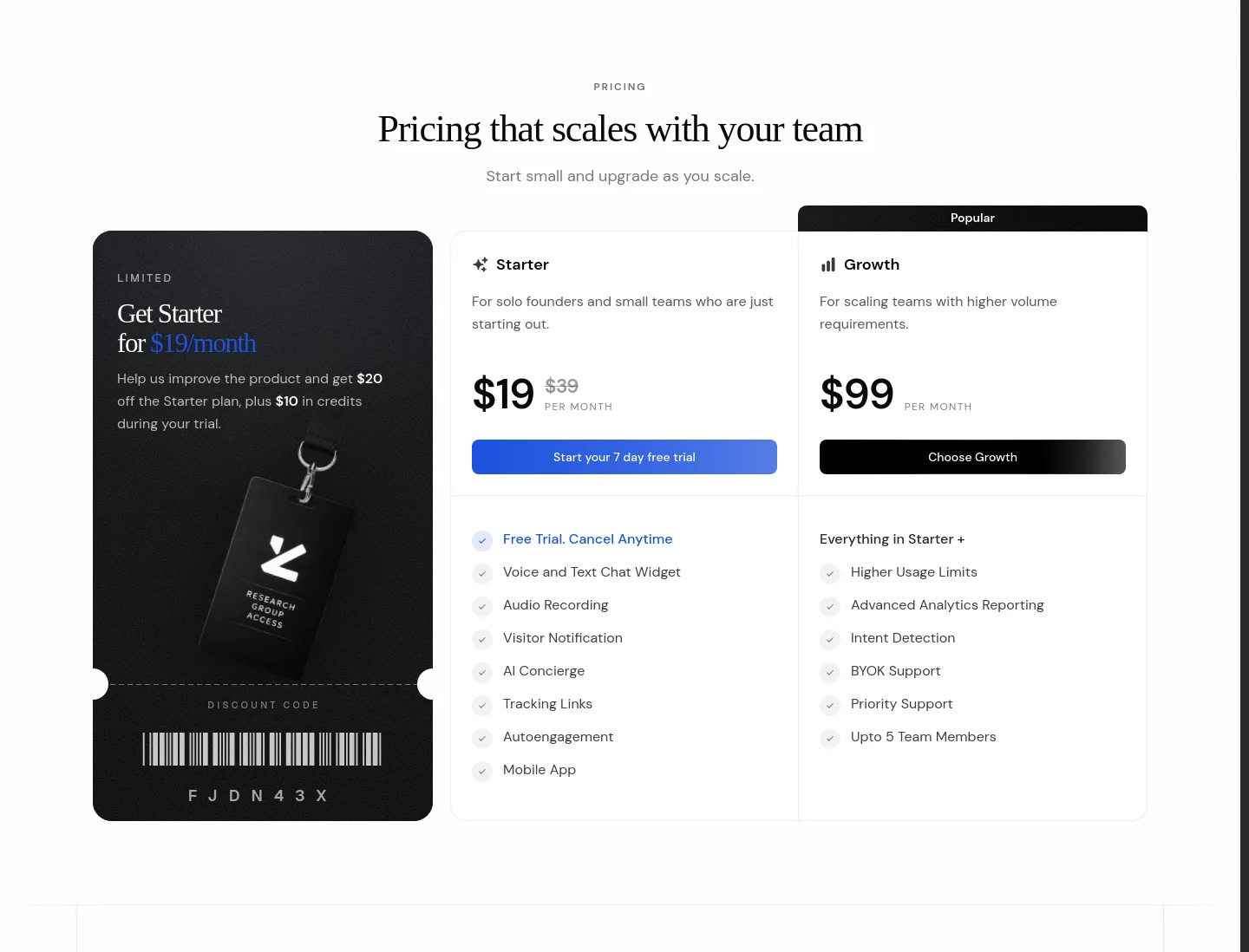 heyzinc.com — Pricing