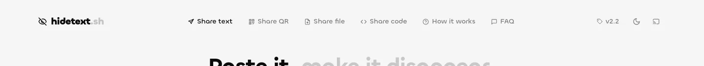 hidetext.sh — a measured funnel