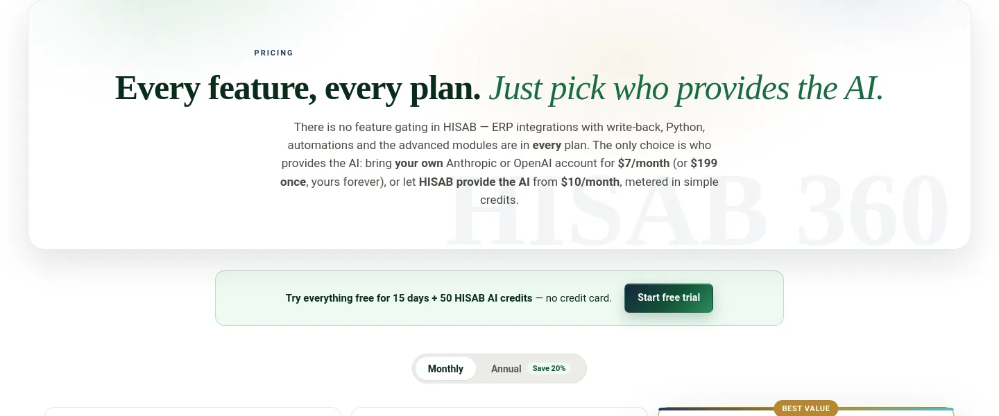 hisab360.net Hero section