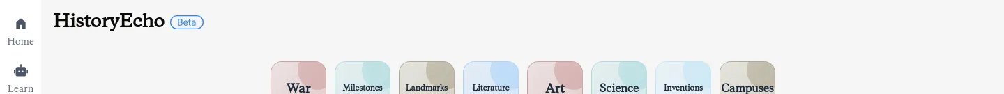 historyecho.ai — a measured funnel