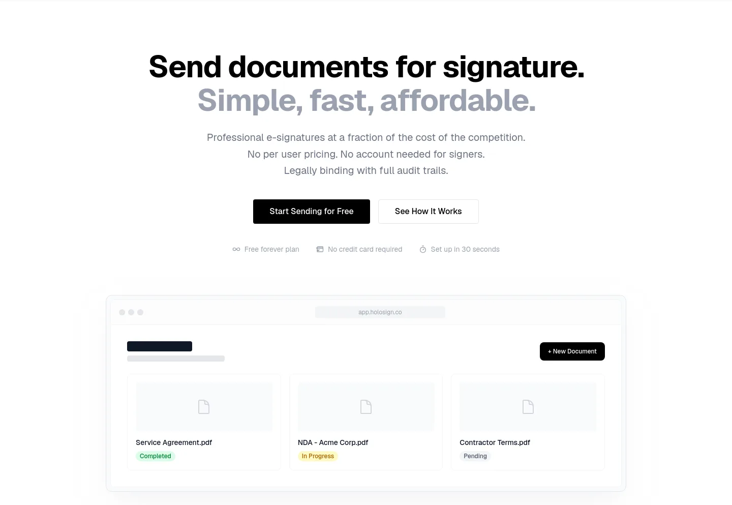 holosign.co — a real Hero section