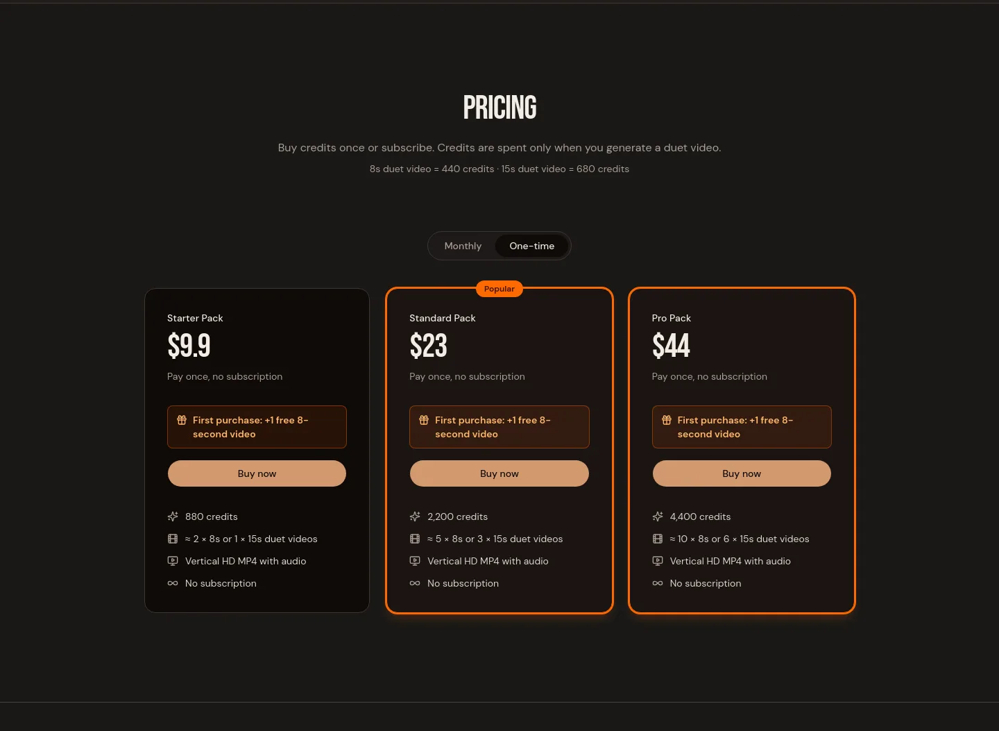 hotel-lobby.org — Pricing