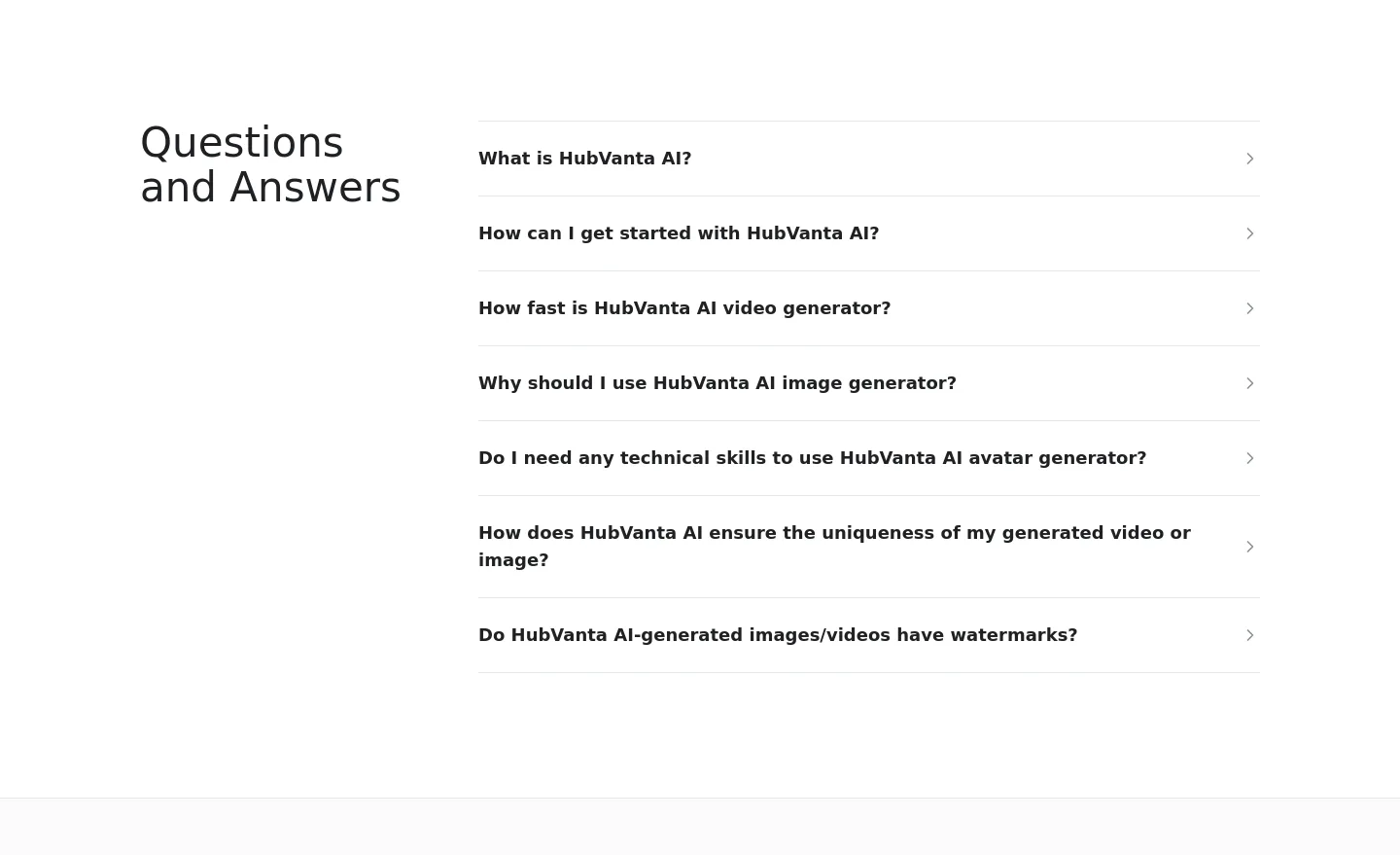 hubvanta.com FAQ section