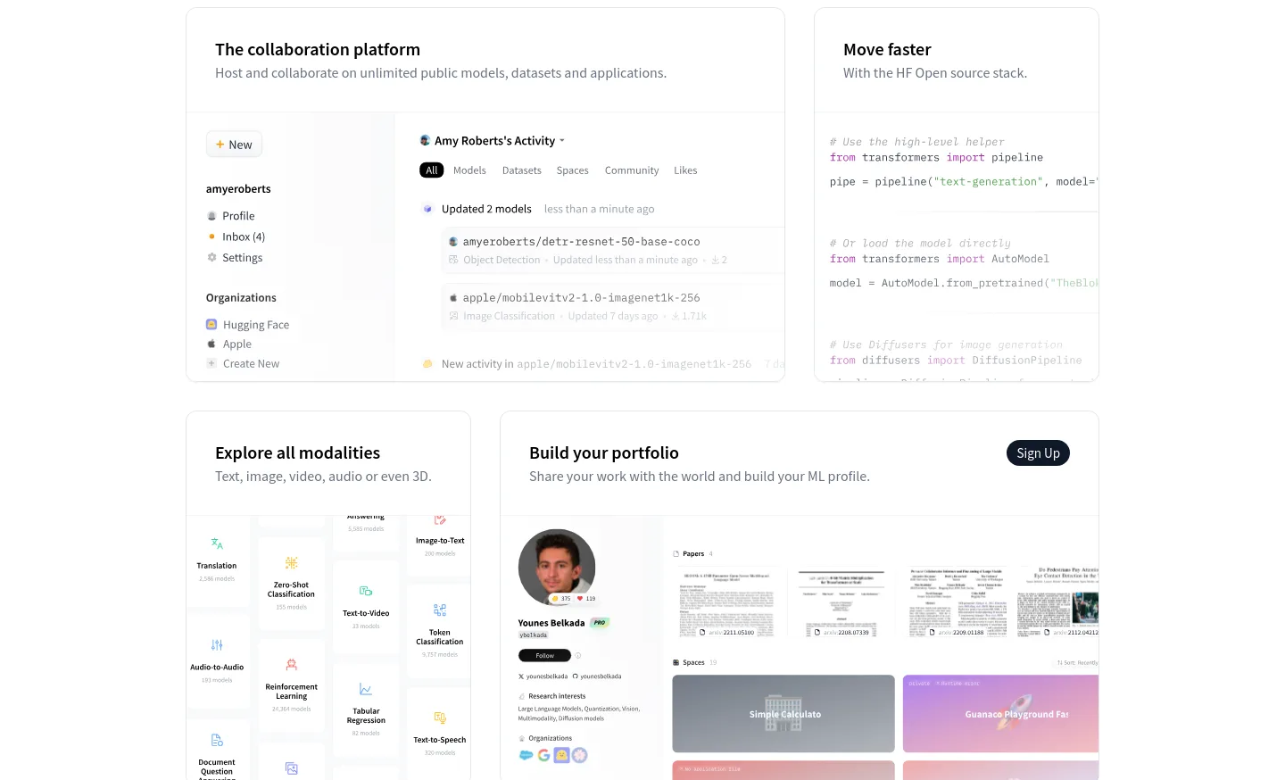 huggingface.co — Features