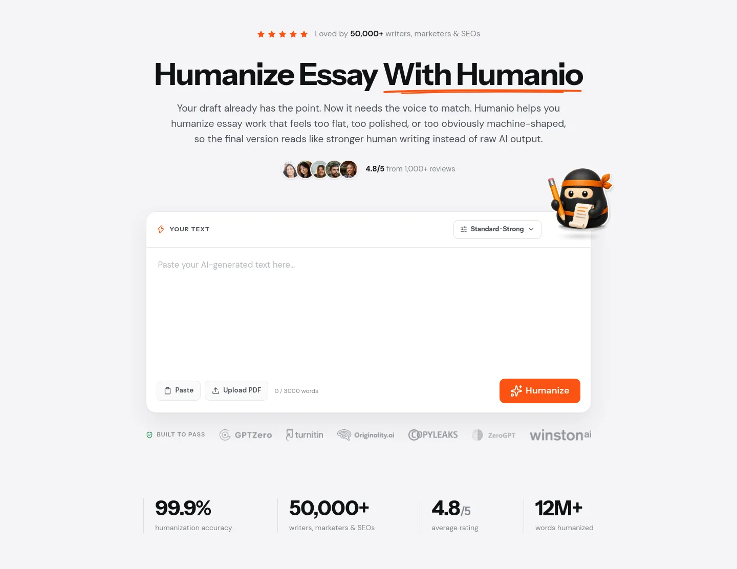 humanio.me Hero section