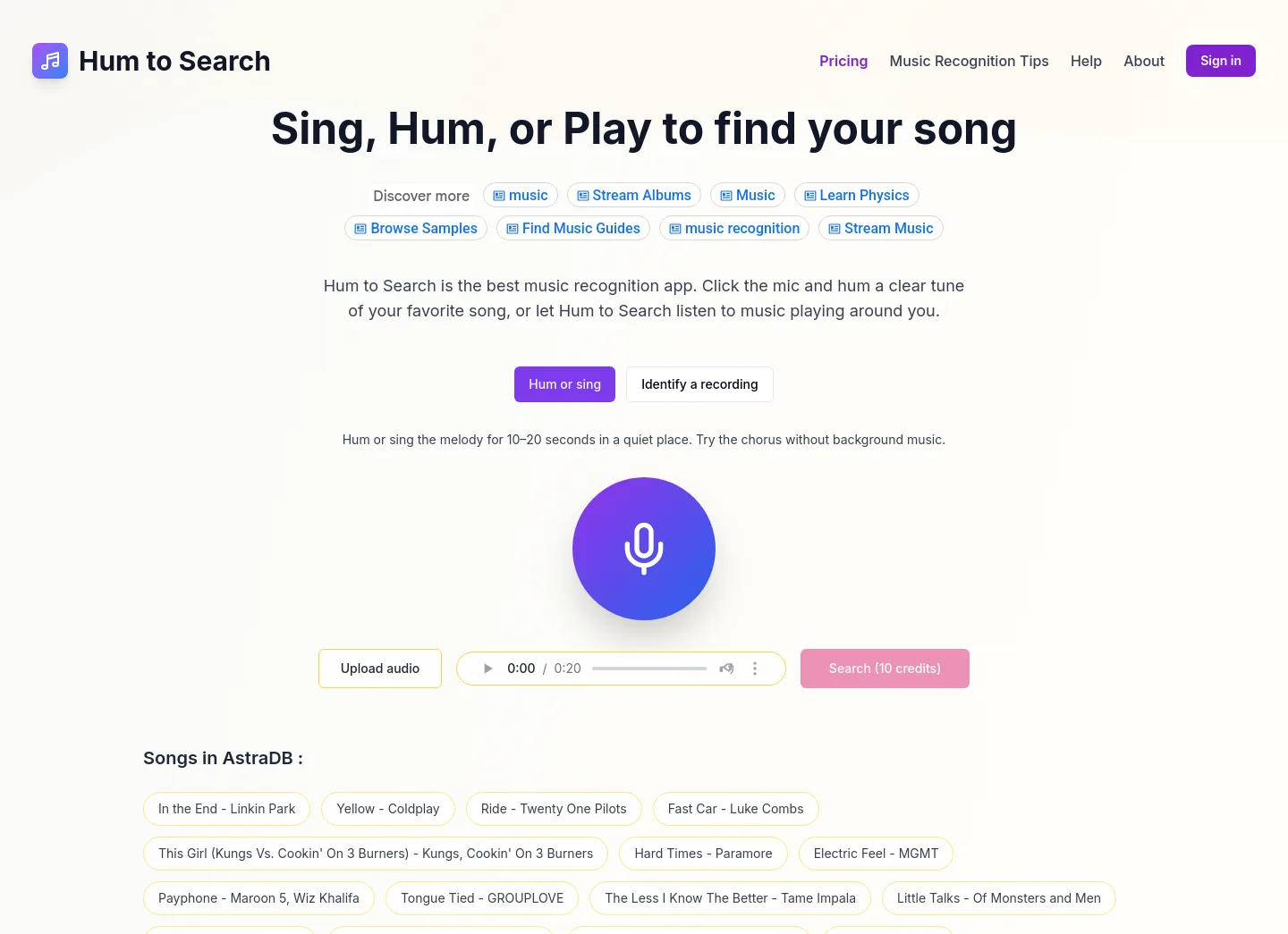 humtosearch.app — a measured funnel