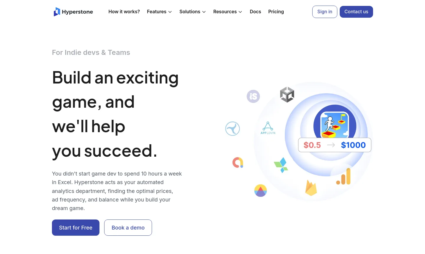 hyperstone.ai — a real Hero section