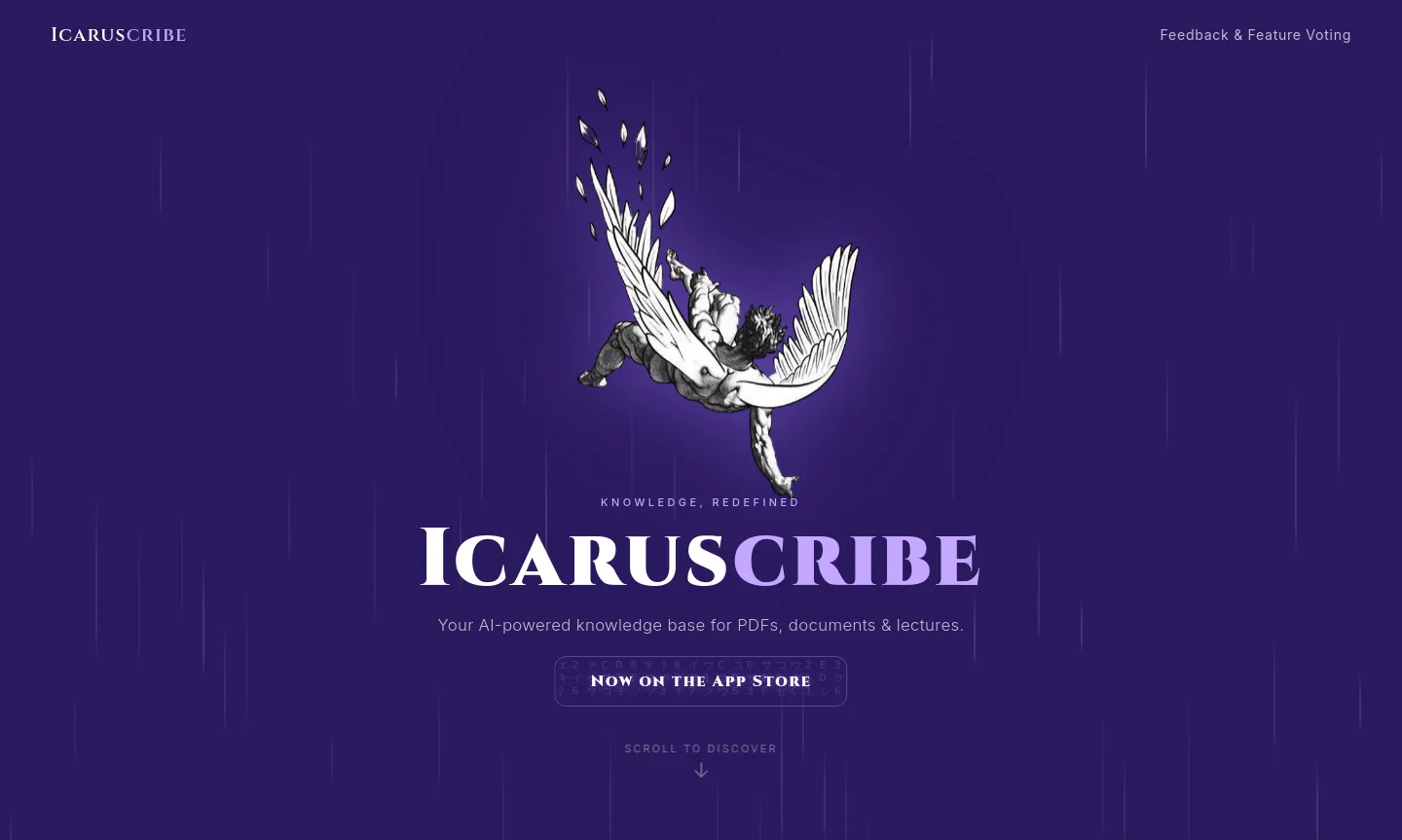 icaruscribe.com — a measured funnel