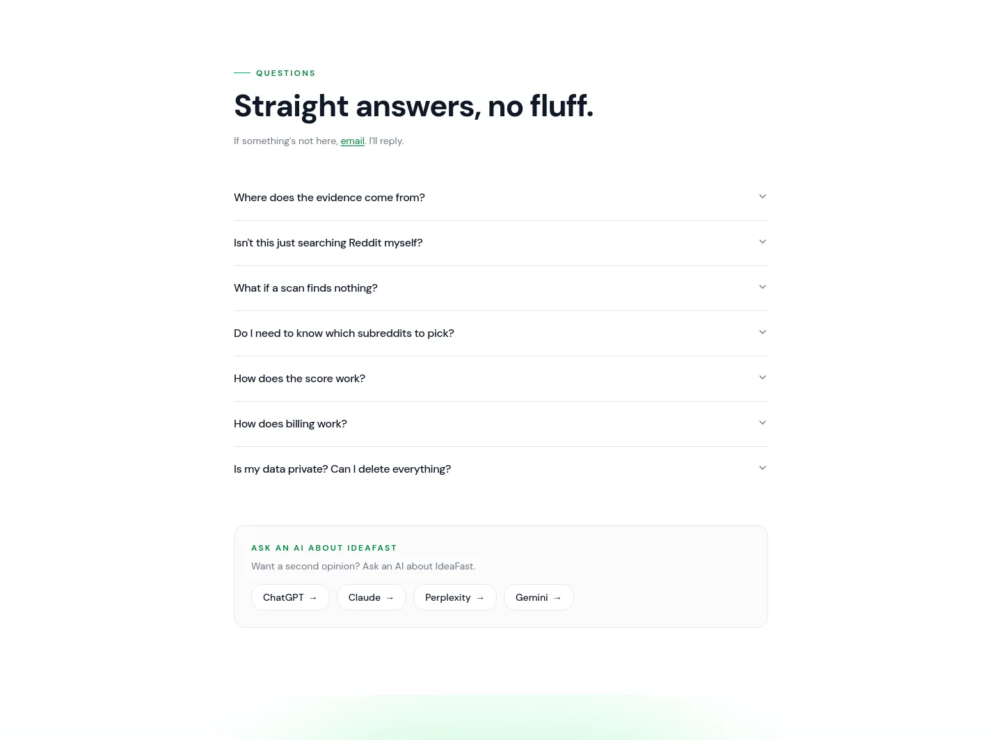 ideafast.pro — FAQ