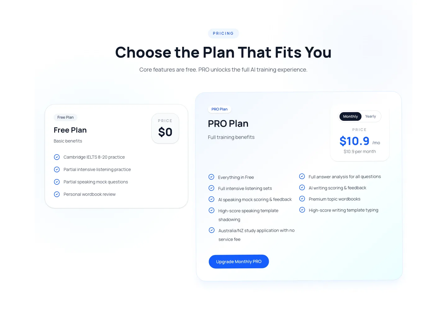 ielts.youshowedu.com — Pricing